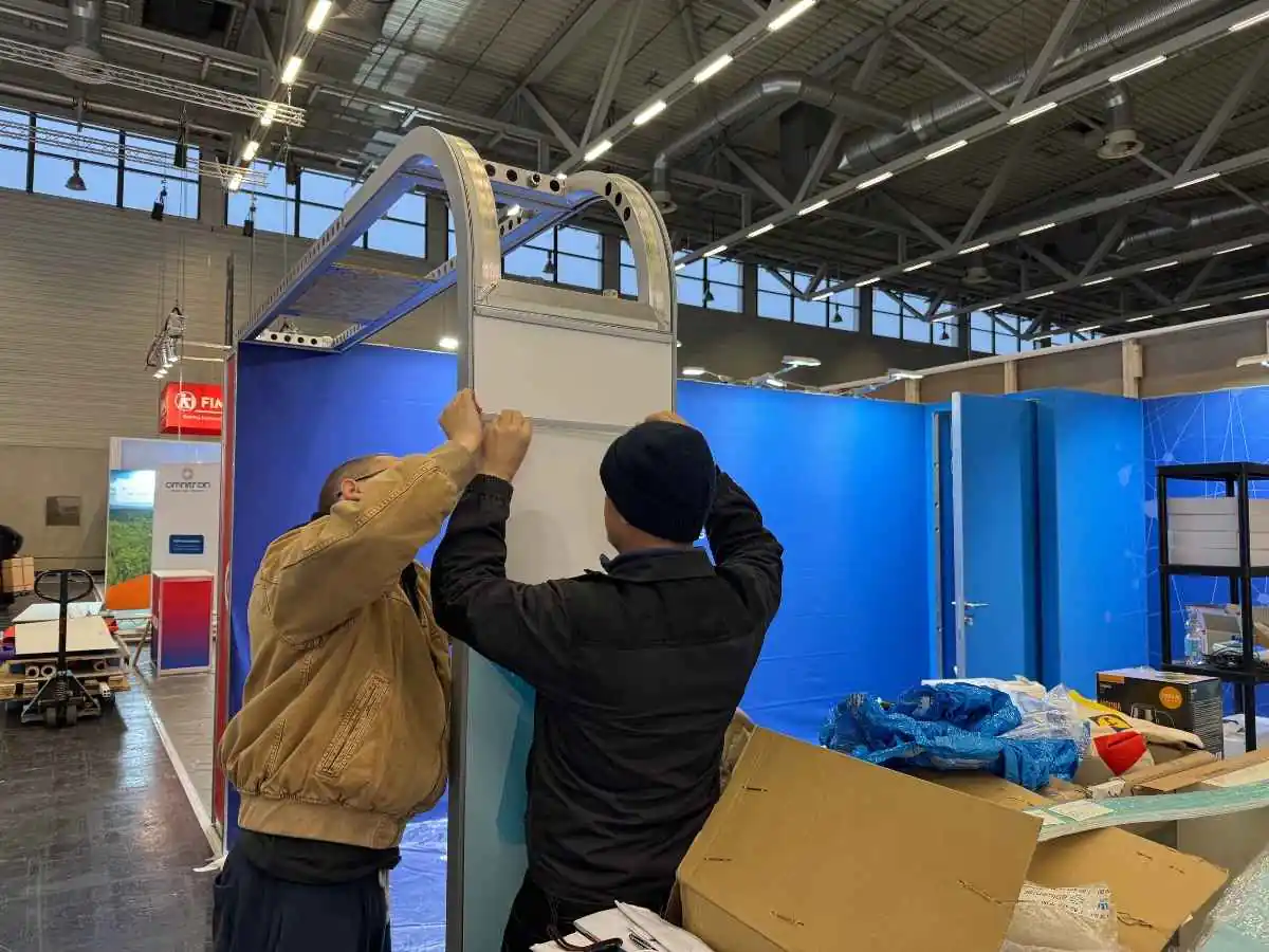 Pordenone Fiere build-up in Pordenone with installation coordination by an exhibition stand builder in Pordenone