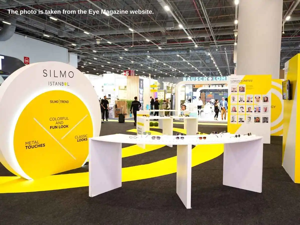 SILMO Istanbul  2026 stand in Istanbul with consultation area and lens display at Istanbul Expo Center IFM