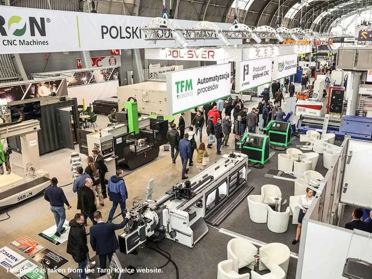 Stom-Tool  2027 stand in Kielce at Targi Kielce with machinery display and meeting zone