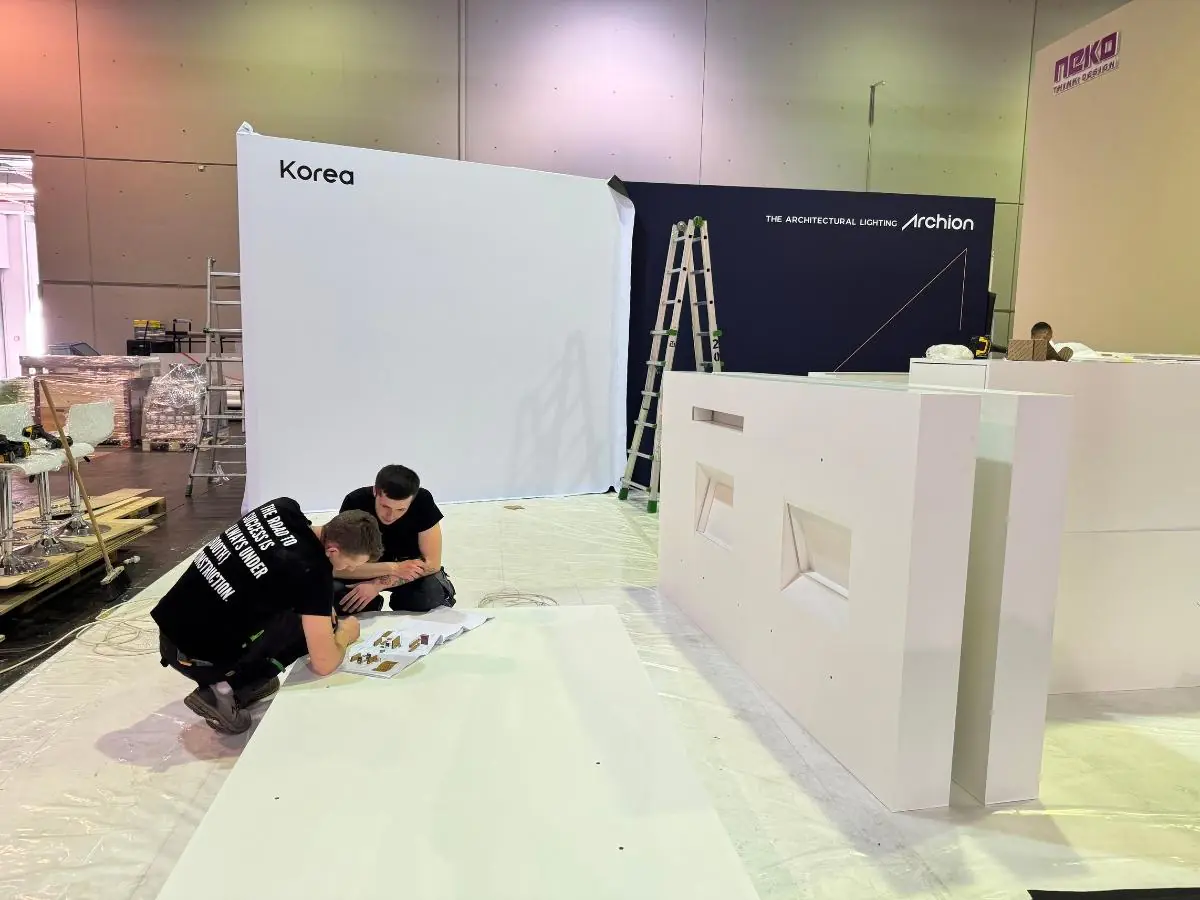 Istanbul Expo Center IFM build-up in Istanbul with on-site coordination by a stand contractor