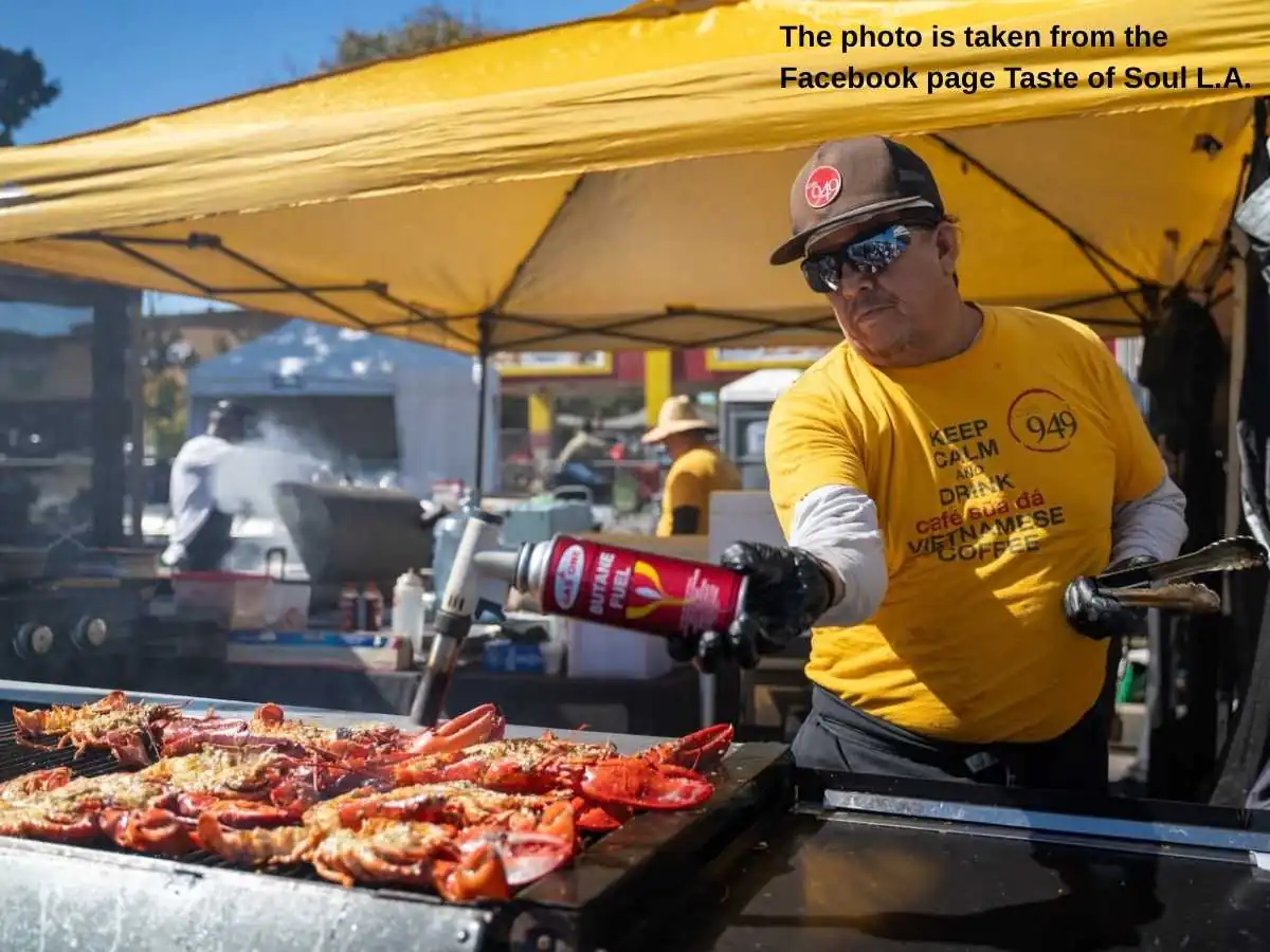 Taste of Soul Los Angeles  2026 stand in Los Angeles with tasting counters and meeting zone