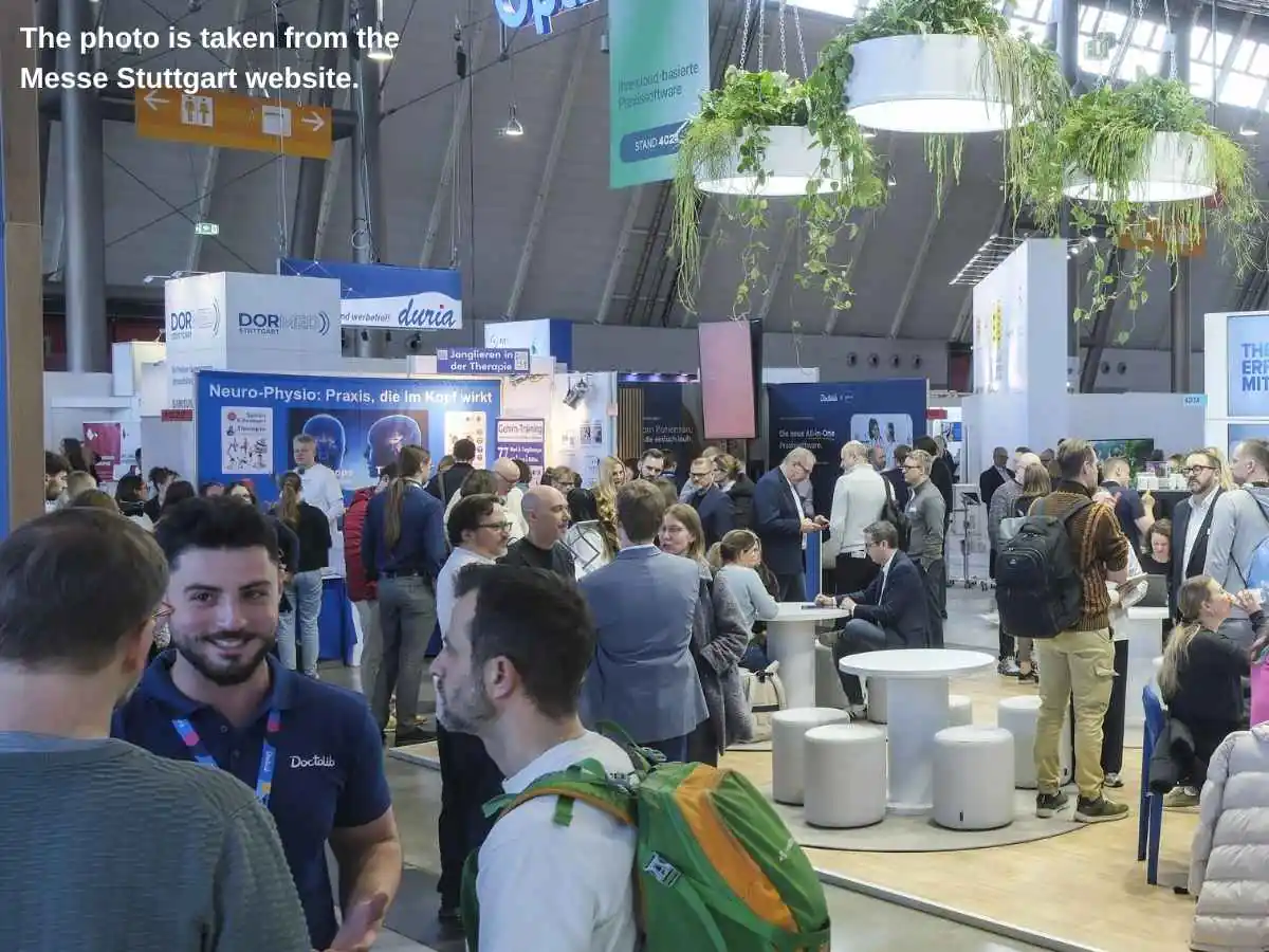 TheraPro  2027 stand in Stuttgart at Messe Stuttgart with consultation area and demo zone